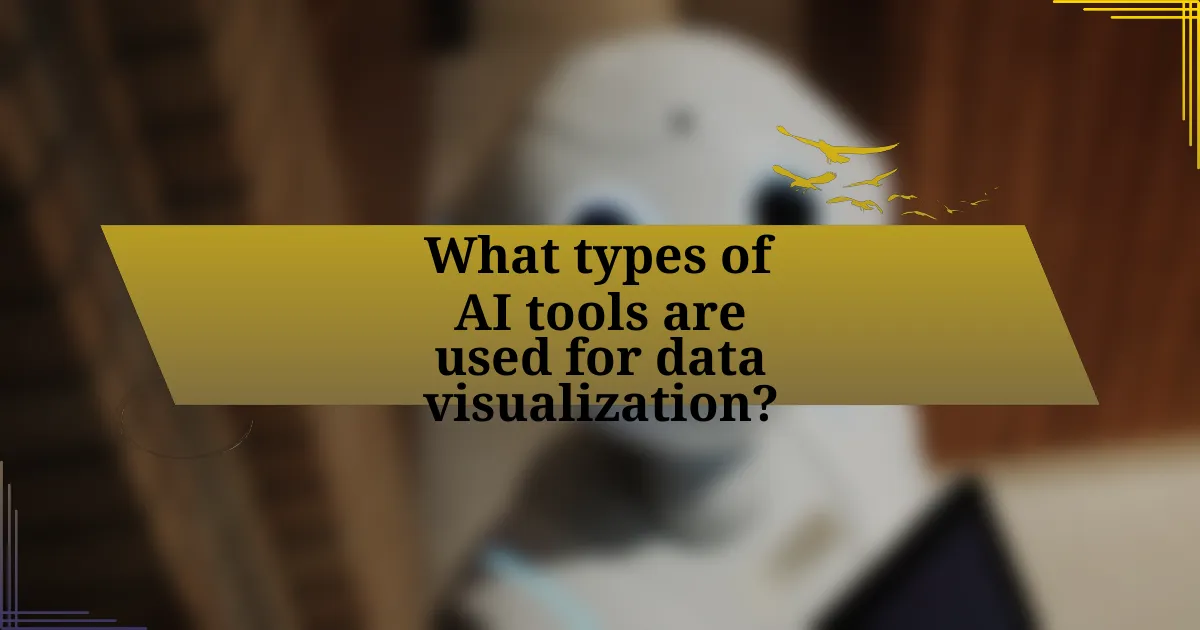 What types of AI tools are used for data visualization?