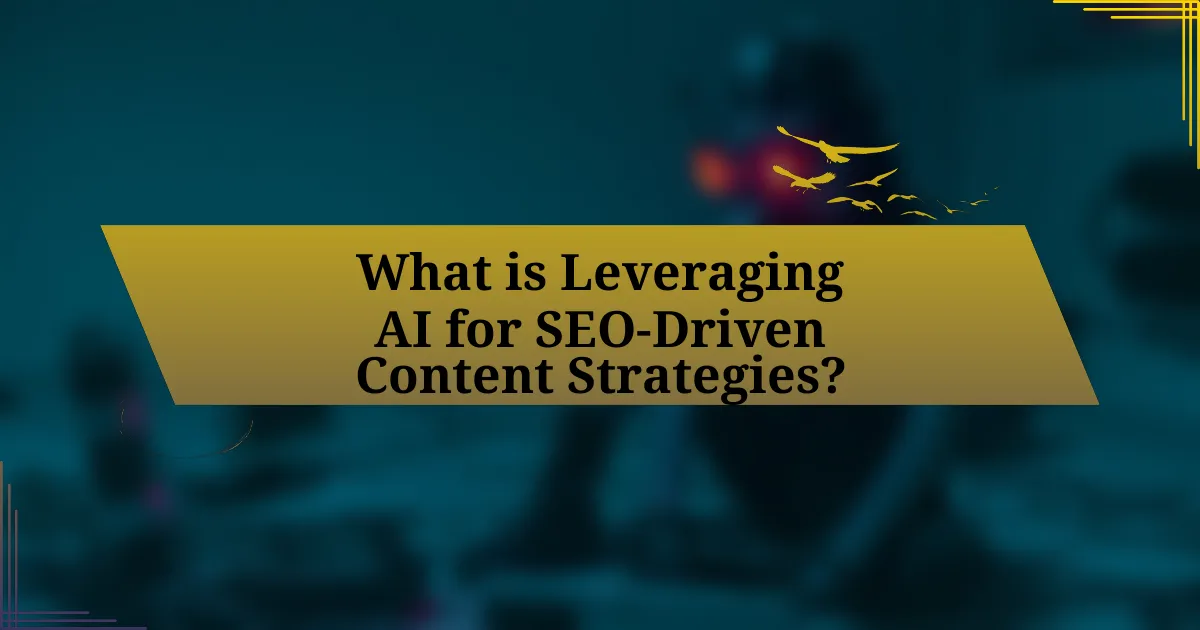 What is Leveraging AI for SEO-Driven Content Strategies?