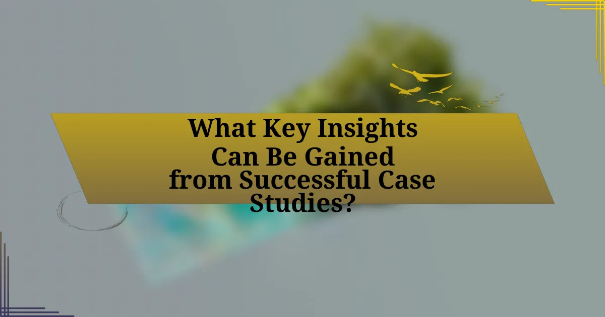 What Key Insights Can Be Gained from Successful Case Studies?