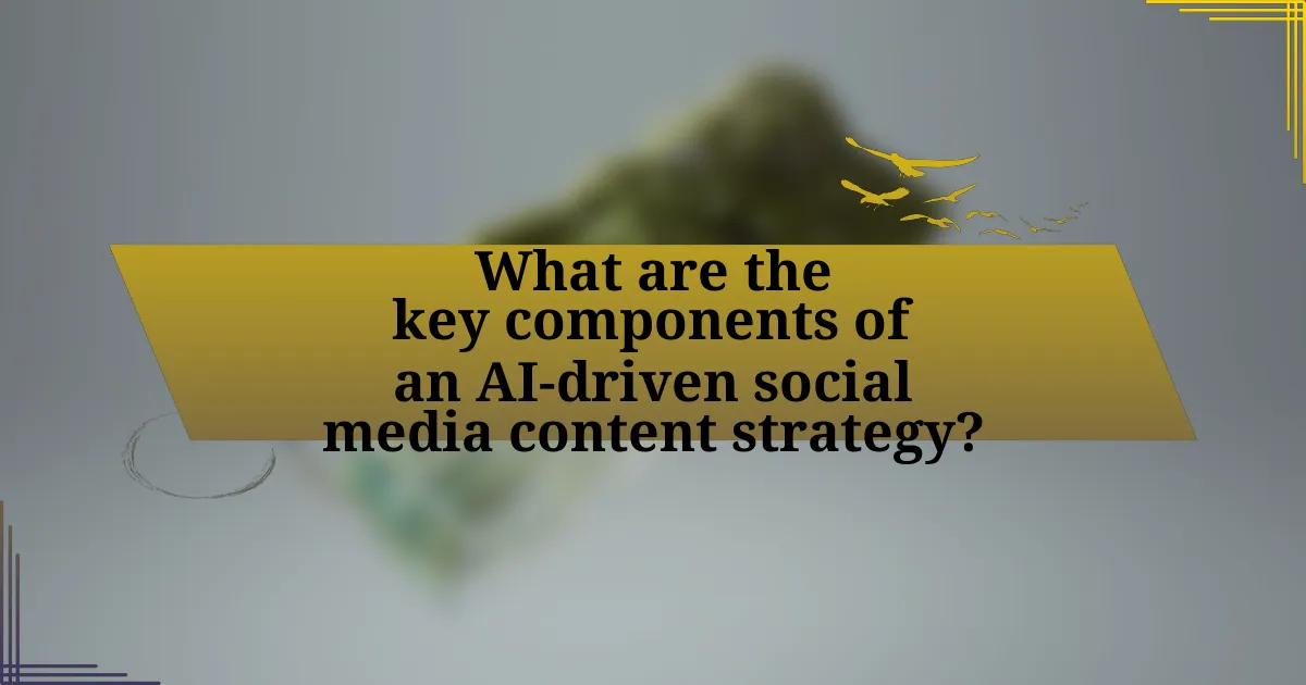 What are the key components of an AI-driven social media content strategy?