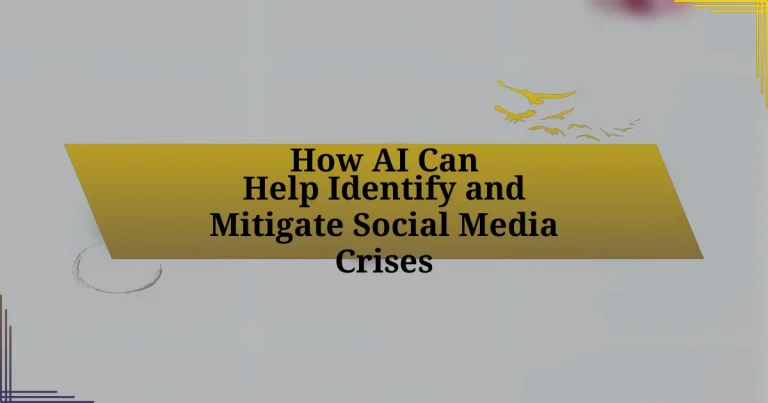 How AI Can Help Identify and Mitigate Social Media Crises