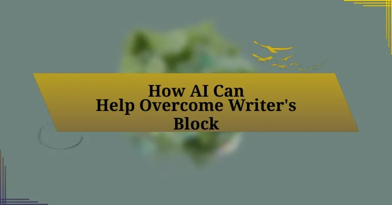 How AI Can Help Overcome Writer’s Block