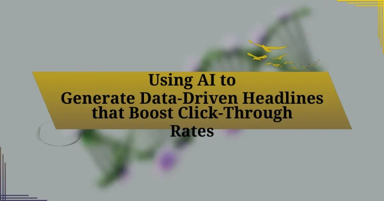 Using AI to Generate Data-Driven Headlines that Boost Click-Through Rates