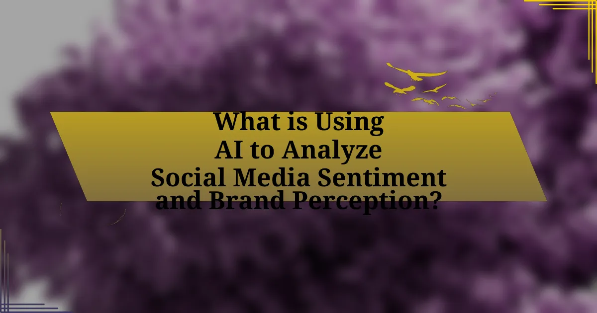 What is Using AI to Analyze Social Media Sentiment and Brand Perception?