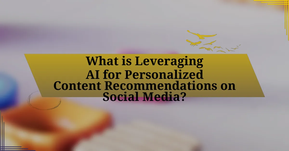 What is Leveraging AI for Personalized Content Recommendations on Social Media?