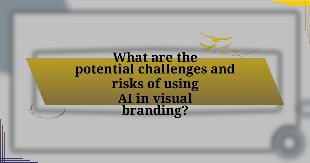 What are the potential challenges and risks of using AI in visual branding?