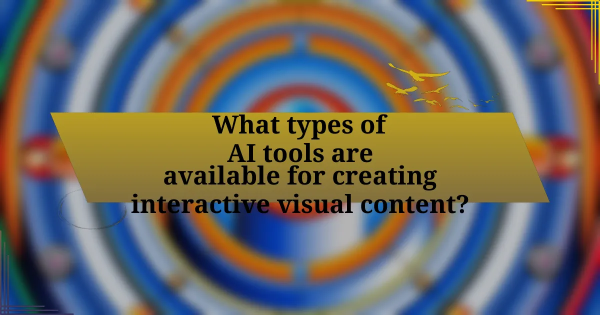 What types of AI tools are available for creating interactive visual content?